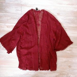 Forever 21 Burgundy Kimono